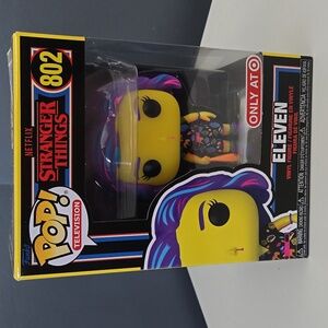 Funko POP! Stranger Things Eleven Blacklight Target Exclusive #802 Figure NWT